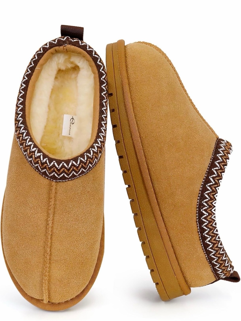 Evellyhootd tan Suede Slip on shoes size 44 brand new $45